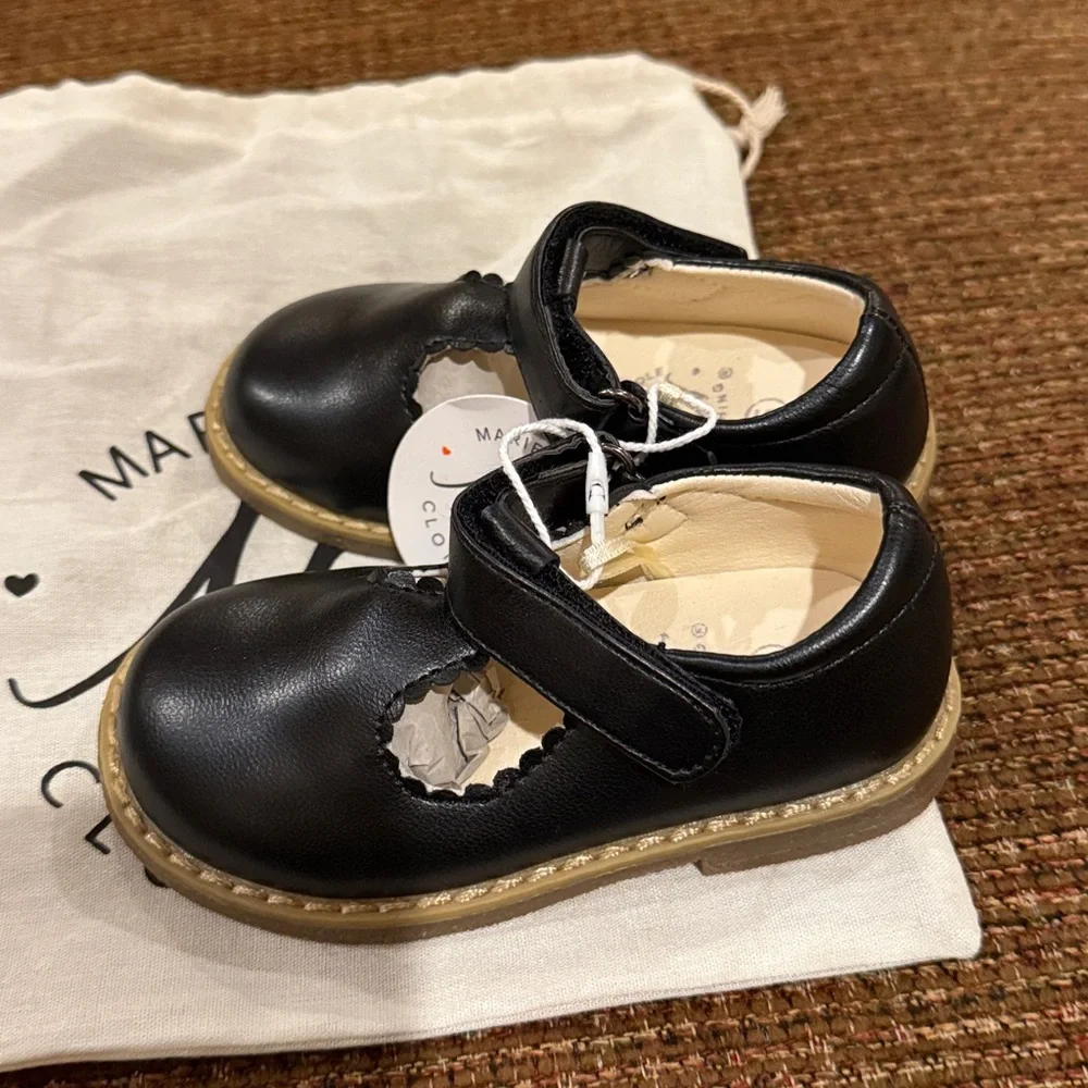 MARIE NICOLE girls T-Strap Mary Jane Hard Sole Shoes
